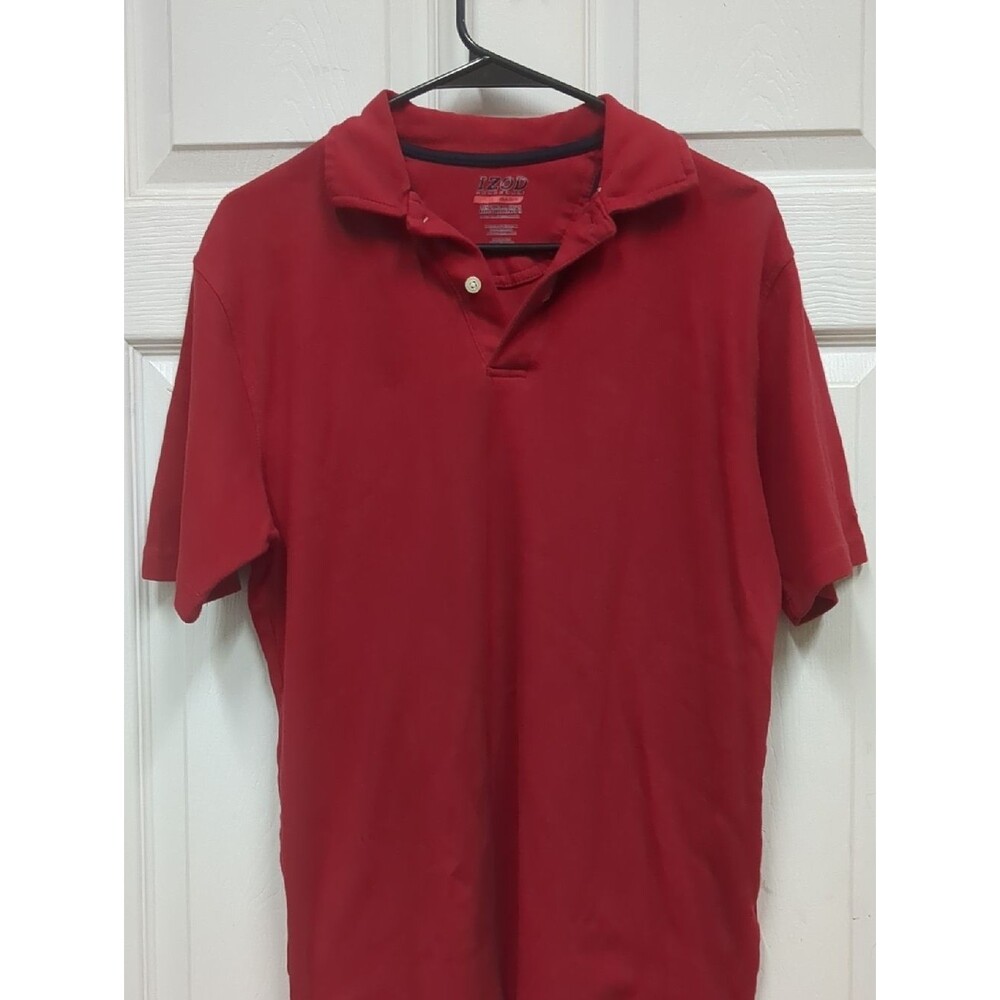 Izod Red Men's Polo Shirt - Short Sleeve Size Medium